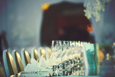 Elegant table display at tented winter wedding
