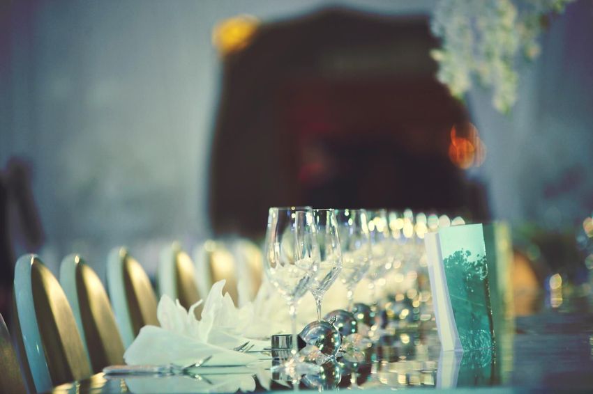 Elegant table display at tented winter wedding