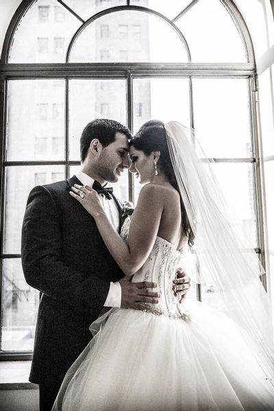 The couple share a private moment