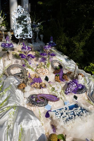 The cascading purple hue sofreh