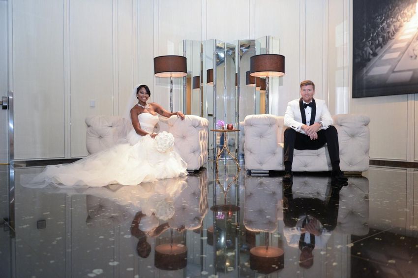 Couple's during wedding photoshoot at The St. Regis Resort, Bal Harbour