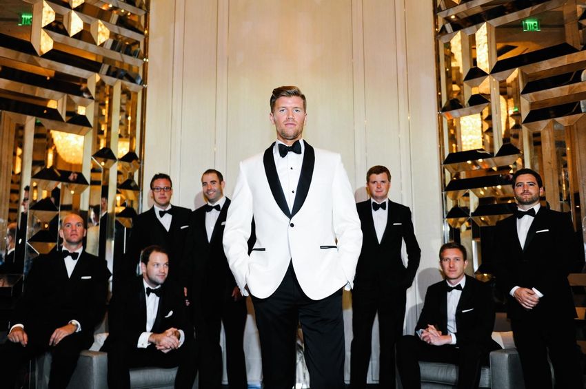 Groom and his groomsmens at The St. Regis Resort, Bal Harbour